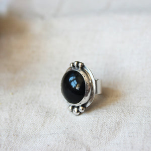 ONYX BOHO RING - Size UK O