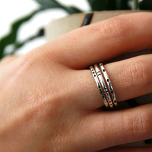 Load image into Gallery viewer, PATTERNED STACKING RING SET